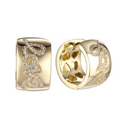 Серьги из серебра с фианитом (Арт.sl-e02988-x-l-x-x-w)