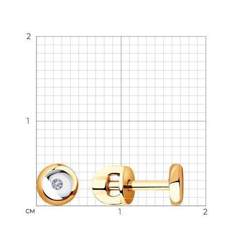 Серьги из золота с бриллиантами (Арт.1021382)