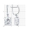 Серьги из серебра с фианитом «Сияние грации» SOKOLOV (арт.94-121-00082-1)