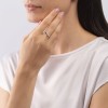 Кольцо из белого золота с выращенным бриллиантом «Ледяной цветок» Соколов (арт.1012401-3-5)