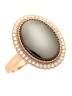 Кольцо с керамикой и кубическим цирконием «Ceramic Grace» Fresh Jewelry (арт.TC-R00746-BR-G-X-X-W)