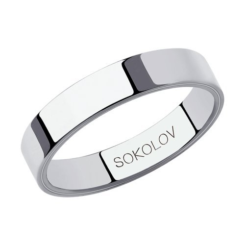 Обручальное кольцо из белого золота (Арт.112056-01)