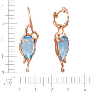 Серьги золото с бриллиантами и топазами «Pink Drop» MIUZ (арт.MKER0802_BT_PINK)
