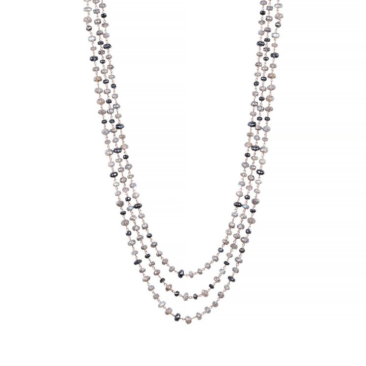 Ожерелье из серебра с шпинелью (Арт.nl_tw3r_kl_lb_sp_pink)