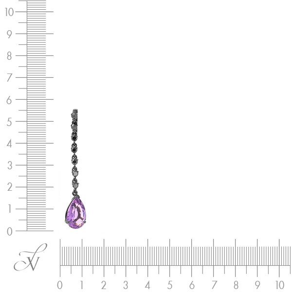 Кулон из золота с аметистом и бриллиантом (Арт.p600625ame006_pd_db_am_blk)