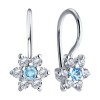 Серьги из серебра с фианитами «Ледяной цветок» Соколов (арт.94026644)