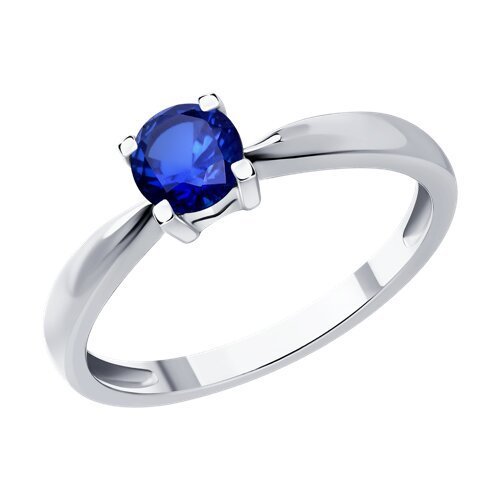 Кольцо из белого золота с сапфиром «Ночной Сияний» Соколов (арт.2011282-3)