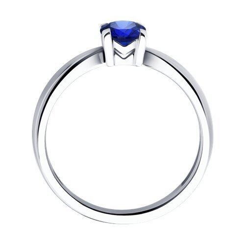 Кольцо из белого золота с сапфиром «Ночной Сияний» Соколов (арт.2011282-3)