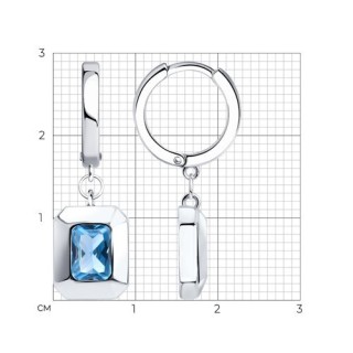 Серьги из серебра с фианитами «Ледяной Блеск» Соколова (арт.94026869)