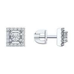 Серьги из белого золота с бриллиантами (Арт.1022235-3)