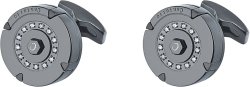 Запонки из стали с кристаллом (Арт.bc0080)