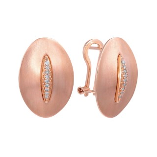 Серьги золотые с бриллиантами «Розовый Овал» MyJewels (арт.SV_207E_SR_PINK)