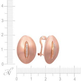 Серьги золотые с бриллиантами «Розовый Овал» MyJewels (арт.SV_207E_SR_PINK)