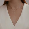 Колье из серебра с фианитом «Линия Света» Соколов (арт.94071045)