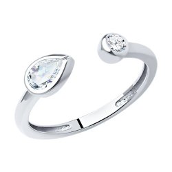 Кольцо из серебра с фианитами (Арт.94013572)