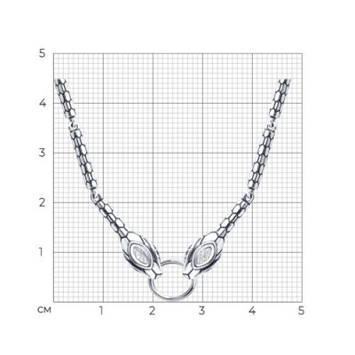 Колье из серебра с фианитами «Змеиное созвучие» Соколов (арт.95070027)
