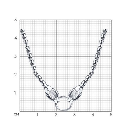 Колье из серебра с фианитами (Арт.95070027)