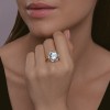 Кольцо золотое с топазом и фианитами «Ледяное сияние» Соколов (арт.51-310-02159-1)