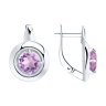 Серьги из серебра с аметистами (Арт.94-320-00782-2)