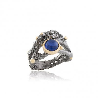 Серебряное кольцо BEAVERS с иолитом 1438io_ox