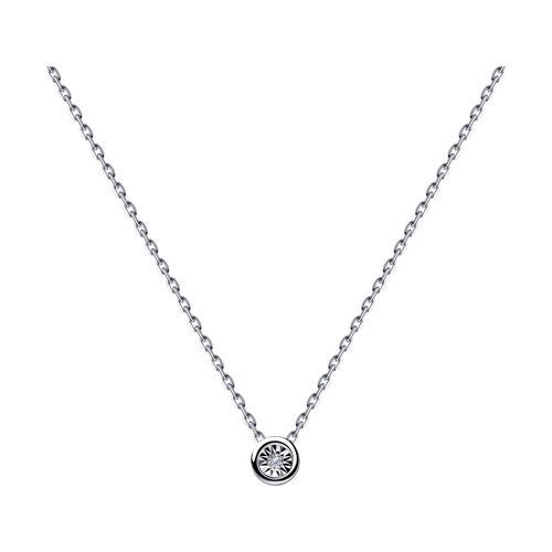 Колье из белого золота с бриллиантом (Арт.52-270-01080-1)