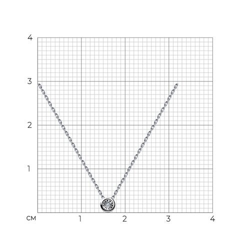 Колье из белого золота с бриллиантом (Арт.52-270-01080-1)