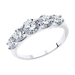 Кольцо из серебра с фианитами (Арт.94013550)