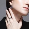Серьги из белого золота с бриллиантами и танзанитами (Арт.6024220)