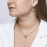 Серьги длинные из серебра с эмалью и фианитами (Арт.94021854)