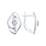 Серьги из серебра с фианитами (Арт.94022324)