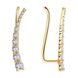 Серьги из золота с фианитами (Арт.026533)