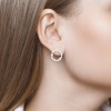 Серьги из серебра с фианитами «Ледяной венок» Соколов (арт.9402-3515)