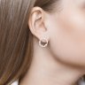 Серьги из серебра с фианитами (Арт.94023515)