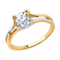Кольцо из золота с фианитом (Арт.018390-4)