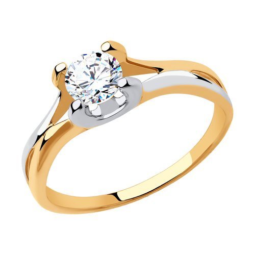 Кольцо из золота с фианитом (Арт.018390-4)