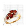 Кольцо золотое пробы 585 с гранатом (Арт.713700)