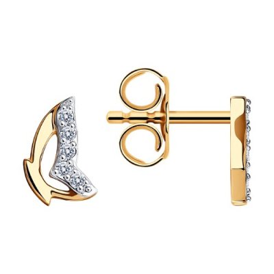 Серьги из золота с фианитами (Арт.029464)