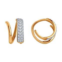 Серьги из золота с фианитами (Арт.029836)