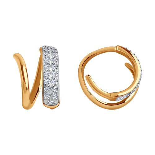 Серьги из золота с фианитами (Арт.029836)