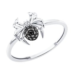 Кольцо из белого золота с бриллиантами (Арт.7010133-3)