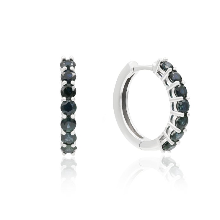 Серьги из золота с сапфиром Русские Самоцветы (Арт.88954)