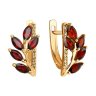 Серьги золотые пробы 585 с гранатом (Арт.72-00328)