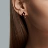 Серьги золотые пробы 585 с гранатом (Арт.72-00328)