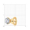 Серьга из золота с бриллиантом выращенным (Арт.9170002-5)