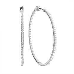 Серьги из серебра с фианитом (Арт.cz-e04451-x-w-x-x-w)