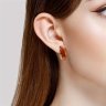 Серьги золотые пробы 585 с янтарём (Арт.727245)