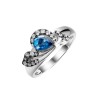 Кольцо серебряное с топазом и фианитами «Весенний Водопад» Fresh Jewelry (арт.CZ-R01418-X-WB-LB-X-W)