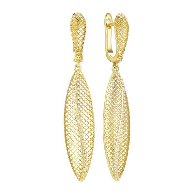 Серьги из серебра с фианитом (Арт.fa-e03213-x-l-x-x-w)