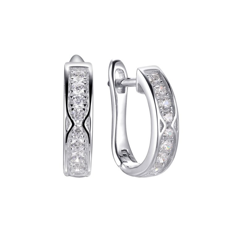 Серьги из серебра с фианитом (Арт.mp-e00162-x-w-x-x-w)