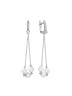 Серьги серебряные с жемчугом и фианитами «Nautilus Grace» Fresh Jewelry (арт.PI-E02609-X-W-PS-X-W)